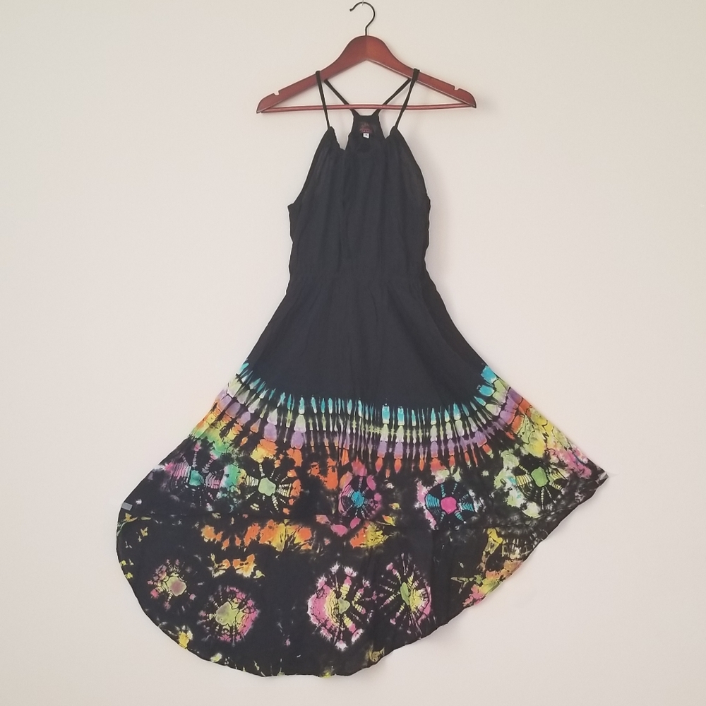 Tie-dye boho festival dress gypsy